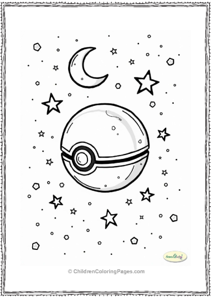 Enchanted Pokeball In A Starry Sky Free PDF Printable