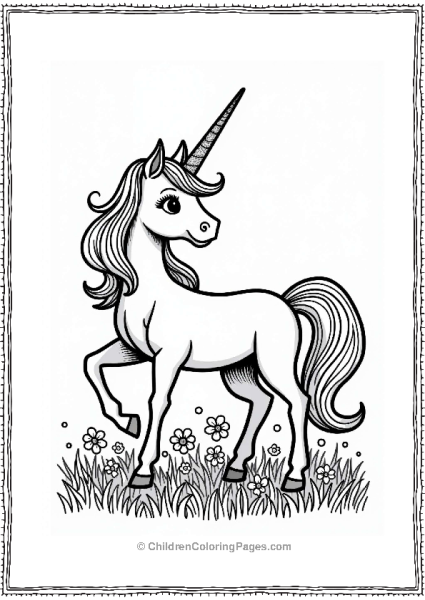 Enchanted Unicorn With Diamond Horn Free PDF Printable