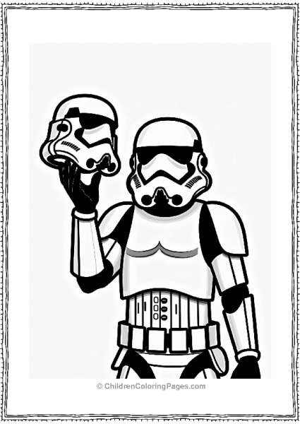 Excited Stormtrooper With New Helmet Free PDF Printable