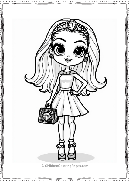 Fashionista With Diamond Accessories Free PDF Printable