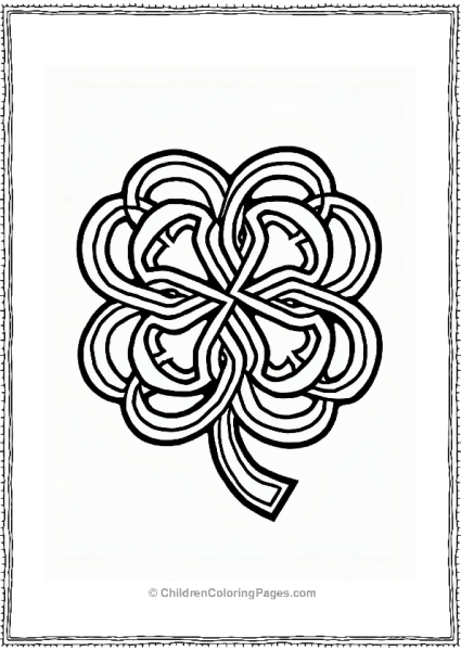 Four Leaf Celtic Knot Pattern Free PDF Printable