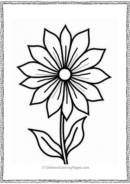 Geometric Flower Coloring Pattern Free PDF Printable