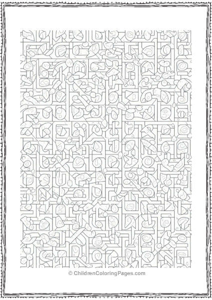 Geometric Shapes Mosaic For Kids Pattern Free PDF Printable