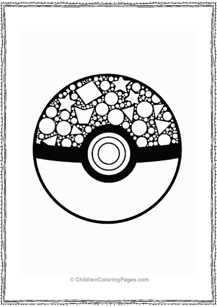 Geometric Shapes Pokeball Illustration Free PDF Printable