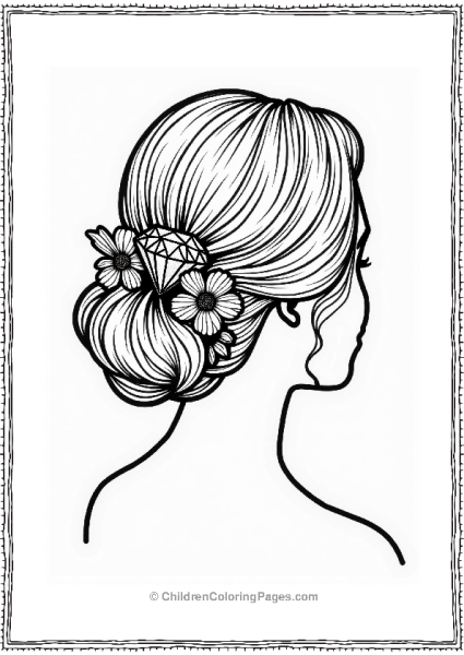 Glamorous Diamond Hairpin Design Free PDF Printable