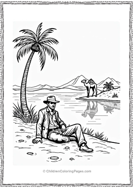 Indiana Jones At A Desert Oasis Free PDF Printable