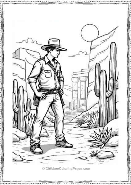 Indiana Jones At A Mexican Ruin Free PDF Printable