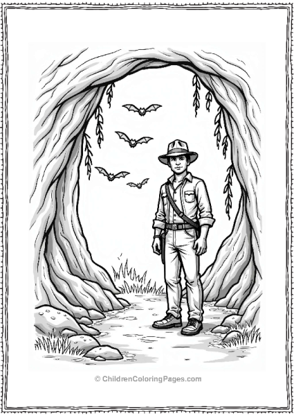 Indiana Jones At Cave Entrance Free PDF Printable