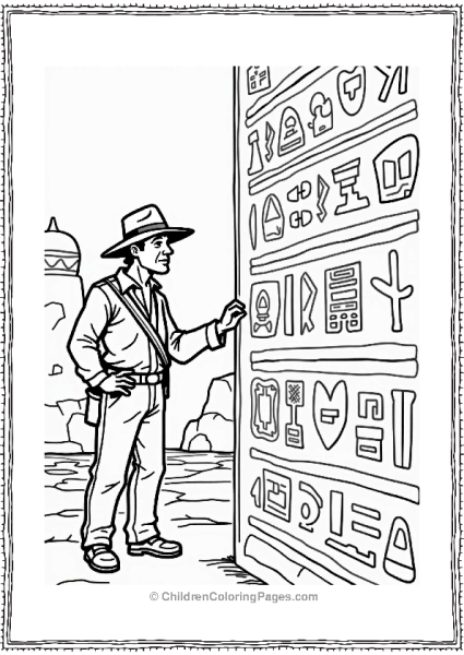Indiana Jones Discovering Hieroglyphics Free PDF Printable