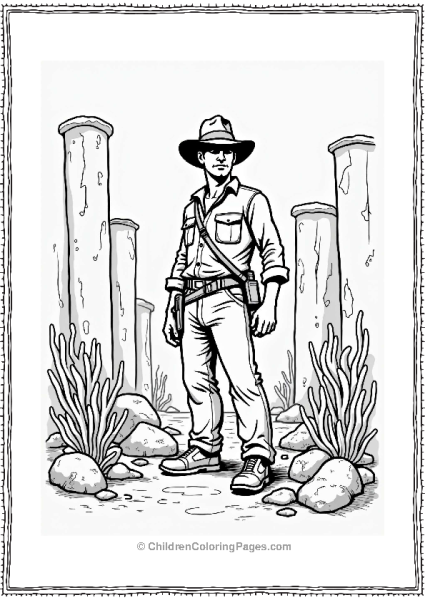 Indiana Jones Discovering Underwater Ruins Free PDF Printable