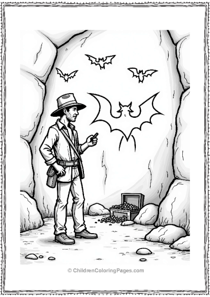 Indiana Jones Examining Cave Paintings Free PDF Printable