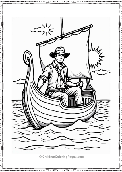 Indiana Jones In A Viking Ship Free PDF Printable