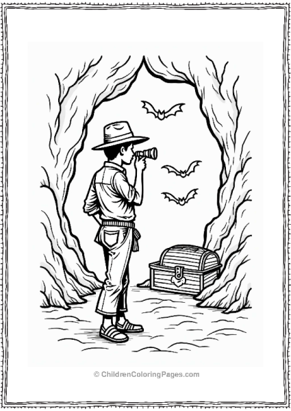 Indiana Jones With A Fedora In A Dark Cave Free PDF Printable