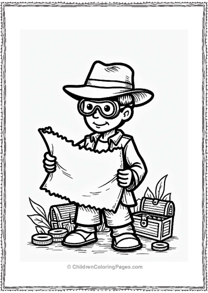 Indiana Jones With Treasure Map Free PDF Printable