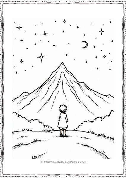 Itachi Against A Starry Mountain Free PDF Printable