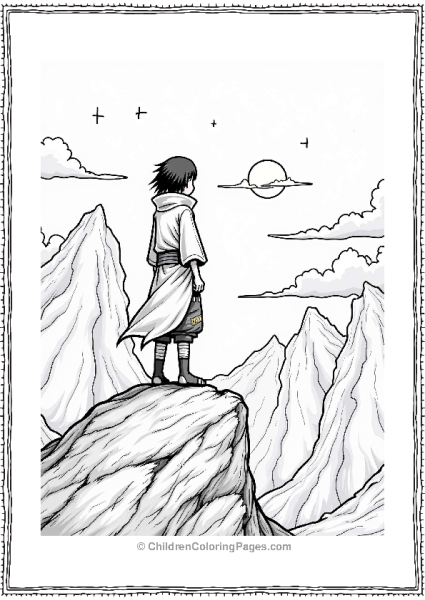 Itachi At Sunset Ready For Battle Free PDF Printable