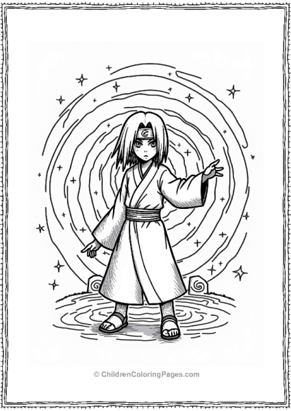 Itachi Casting An Illusion Among Spirals And Stars Free PDF Printable