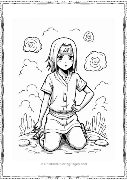 Itachi In A Protective Pose Free PDF Printable