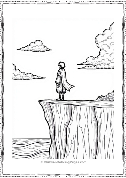 Itachi On A Cliff With Storm Clouds Free PDF Printable
