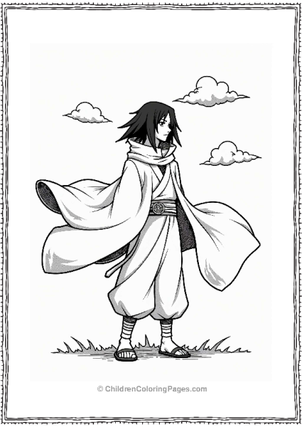 Itachi Standing In The Wind Free PDF Printable