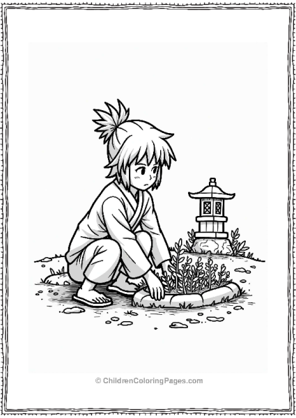 Itachi Tending A Garden Free PDF Printable