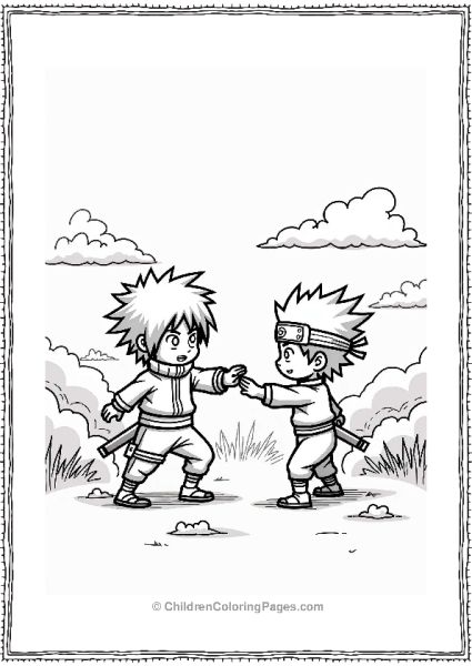 Itachis Playful Mock Battle Free PDF Printable