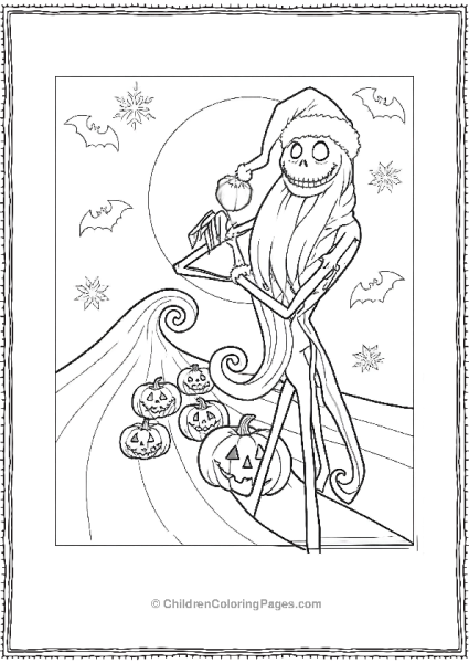 Jack Skellington Dressed As Santa Nigtmare Before Christmas Free PDF Printable
