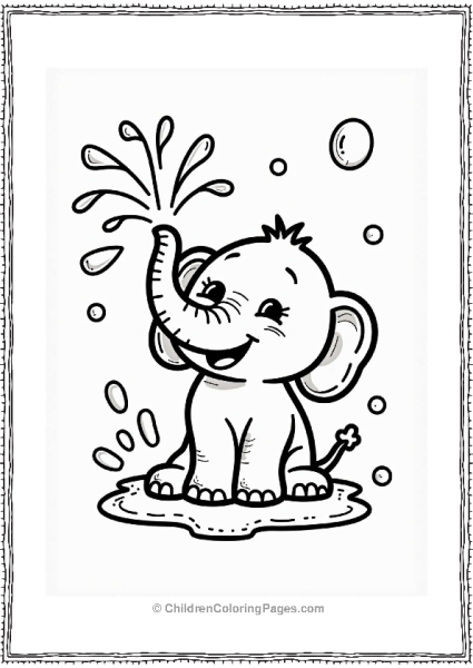 Joyful Elephant With Geometric Patterns Free PDF Printable
