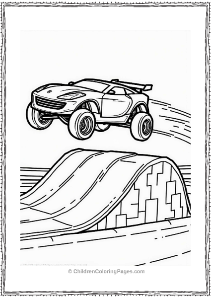 Jumping Rocket Car In Rocket League Arena Free PDF Printable