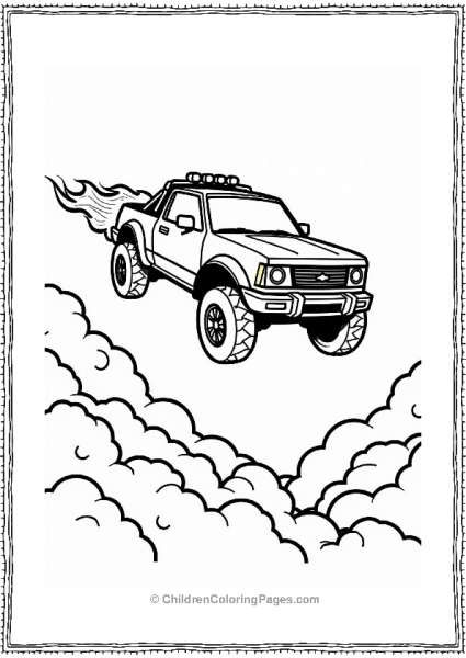 Jumping Rocket League Car With Fire Trail Free PDF Printable