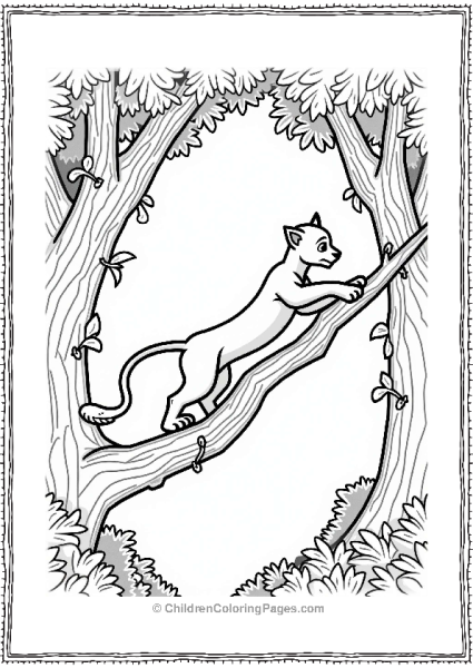 Jungle Book Bagheera Leaping In The Jungle Free PDF Printable