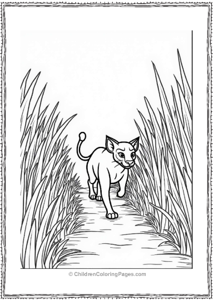 Jungle Book Bagheeras Jungle Path Coloring Page Free PDF Printable