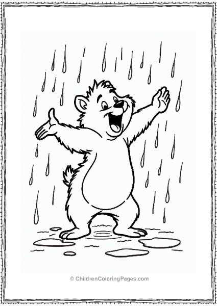Jungle Book Baloo Dancing In The Rain Free PDF Printable