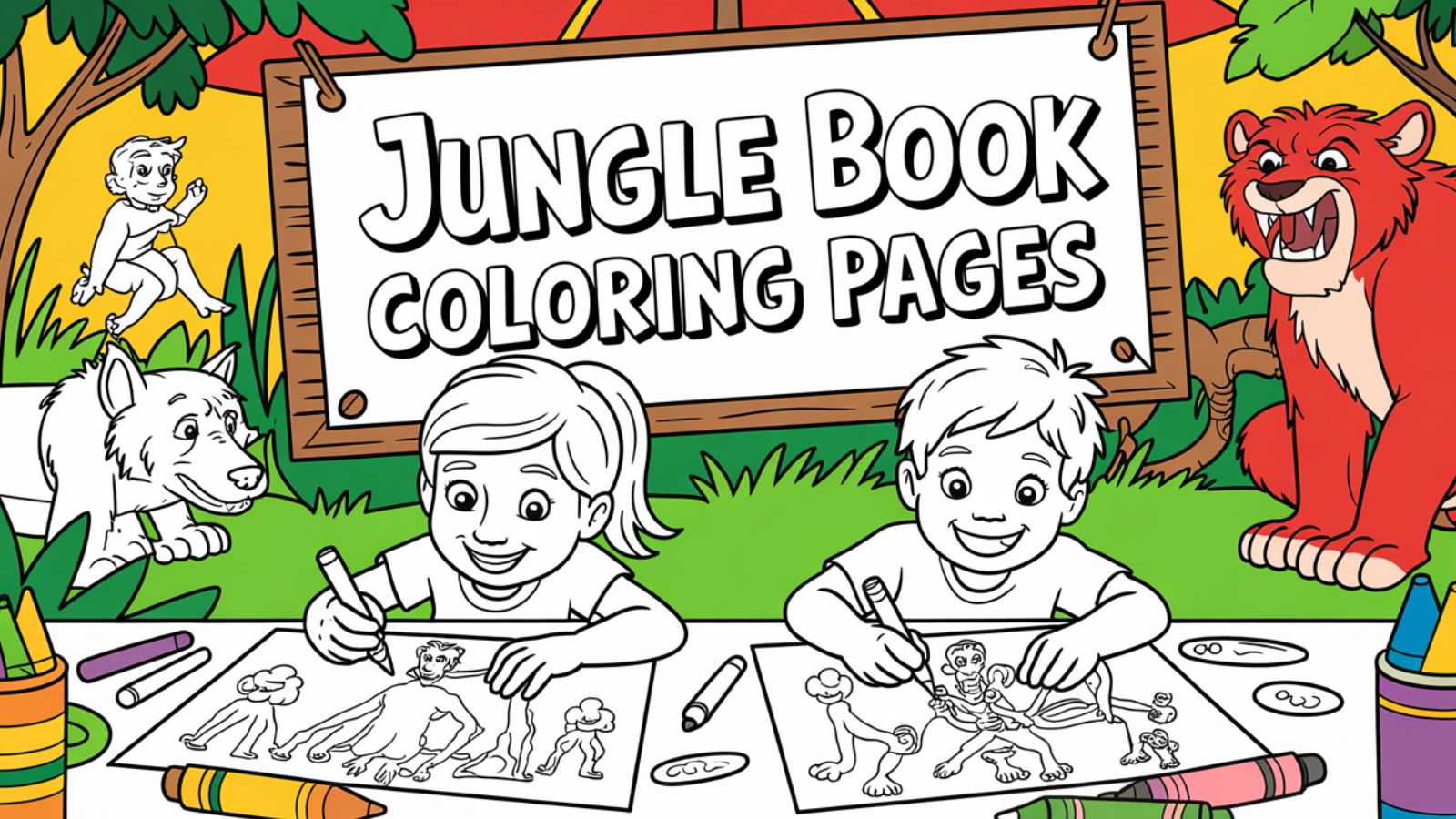 Jungle Book Coloring Pages – Free PDF Printables 🎬🐻🐾🌳