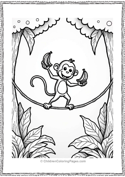 Jungle Book Monkey Balancing On A Tightrope Free PDF Printable