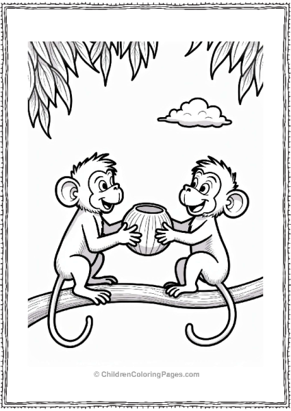 Jungle Book Monkeys Tossing Coconuts Free PDF Printable