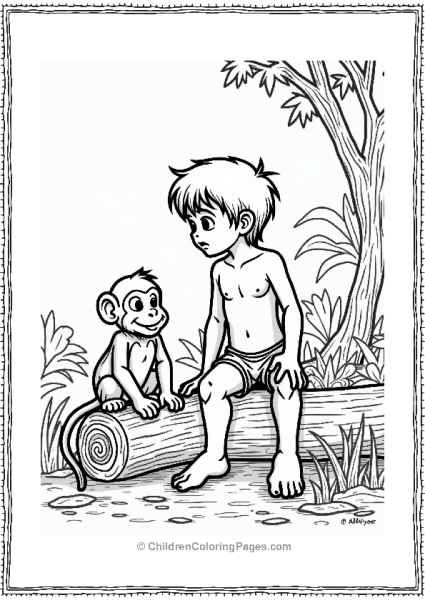 Jungle Book Mowgli With Friends In The Jungle Free PDF Printable
