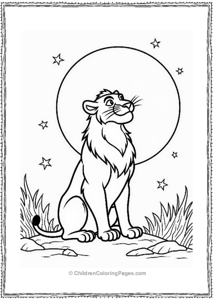 Jungle Book Shere Khan Under The Moon Free PDF Printable