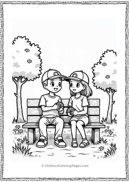 Kids Sharing Pokemon Stories With Pokeballs Free PDF Printable