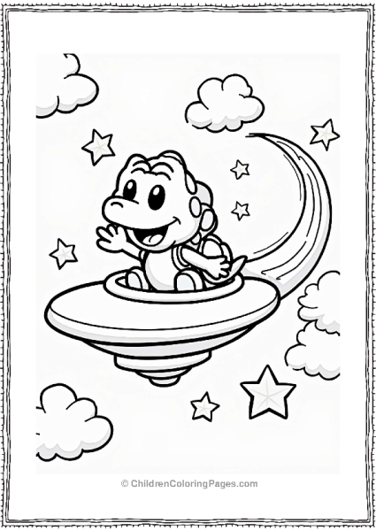 Koopa Troopa In A Cloud Tunnel Free PDF Printable