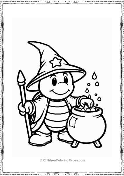 Koopa Troopa Wizard With Cauldron Free PDF Printable