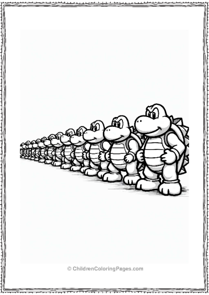 Koopa Troopas In Formation Free PDF Printable