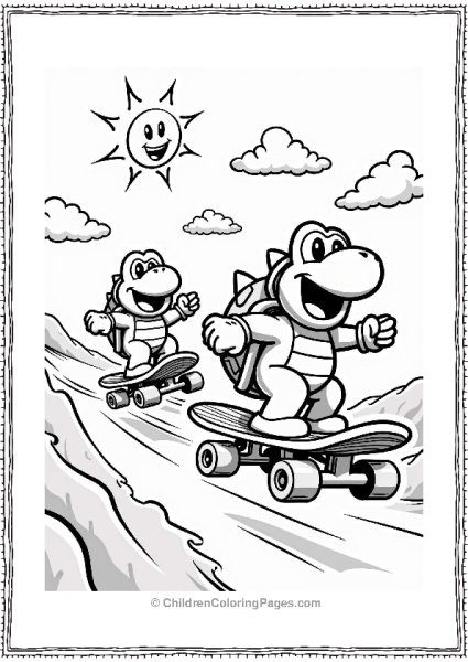 Koopa Troopas Racing In The Sky Free PDF Printable