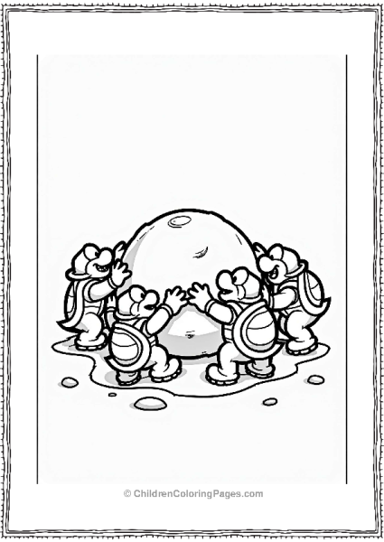 Koopa Troopas Working Together Free PDF Printable