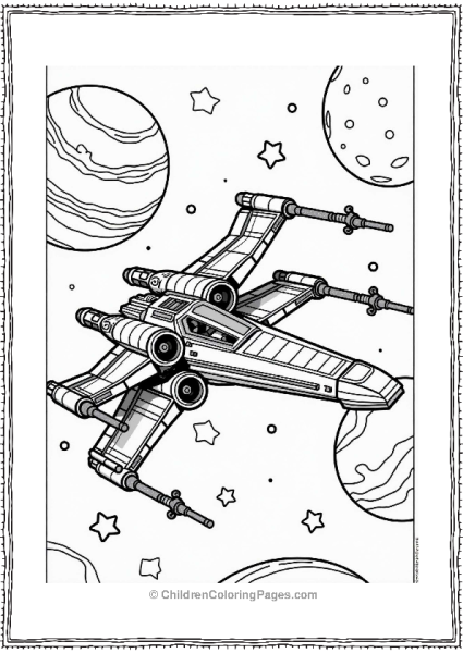 Lego Star Wars A Wing Starfighter In Space Free PDF Printable