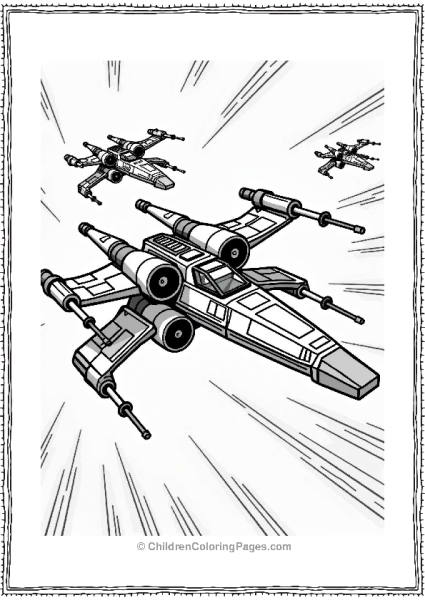 Lego Star Wars B Wing Starfighter In Space Battle Free PDF Printable