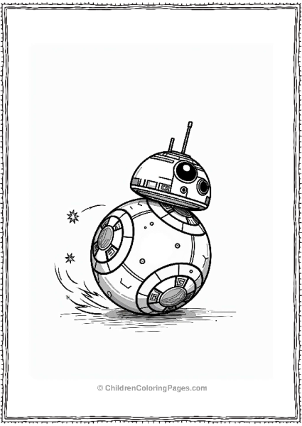 Lego Star Wars BB 8 Rolling With Stars Free PDF Printable