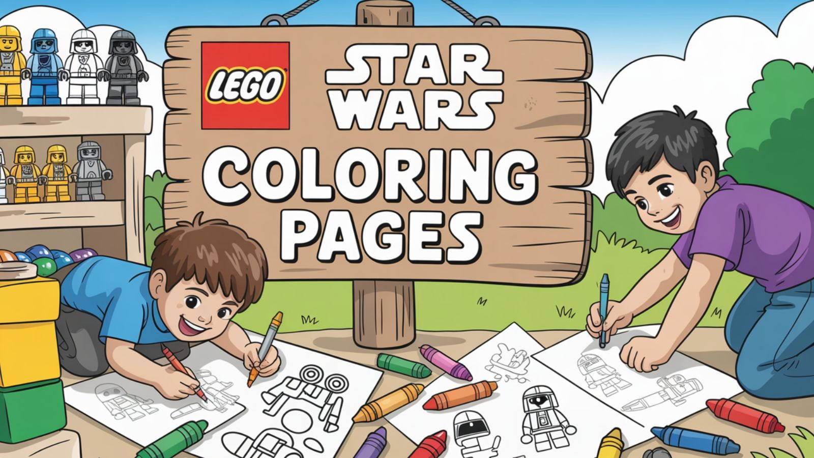 Lego Star Wars Coloring Pages – Free PDF Printables 🖍️🌌🧱