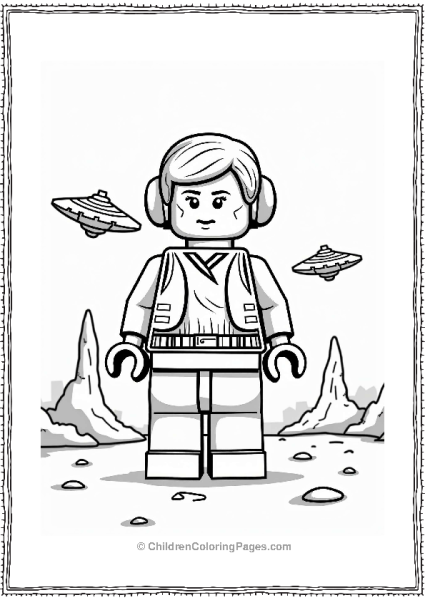 Lego Star Wars General Leia Organa In Starship Silhouette Free PDF Printable