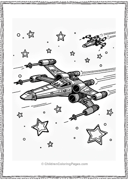 Lego Star Wars Jedi Starfighter In Space Chase Free PDF Printable